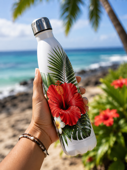 Gourde Isotherme 500 ml – Hibiscus Tropical