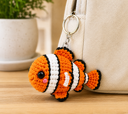 Porte-clés Poisson clown – Fait Main | Collection Les Amis de l'Océan