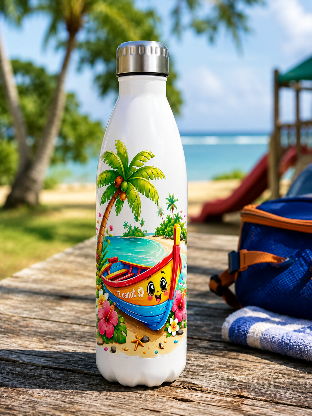 Gourde enfant isotherme Ti canot 500 ml | Nout Péi