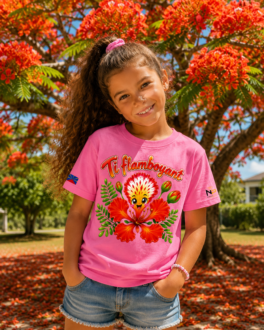 T-shirt enfant Ti flamboyant