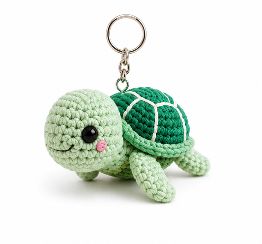 Porte-clés Tortue de Mer au Crochet | Collection Les Amis de l'Océan