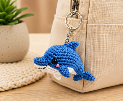 Porte-clés Dauphin au Crochet  | Collection Les Amis de l'Océan