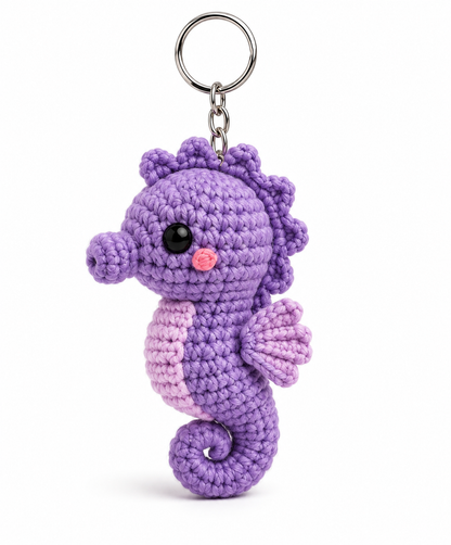 Porte-clés Hippocampe au Crochet | Collection Les Amis de l'Océan