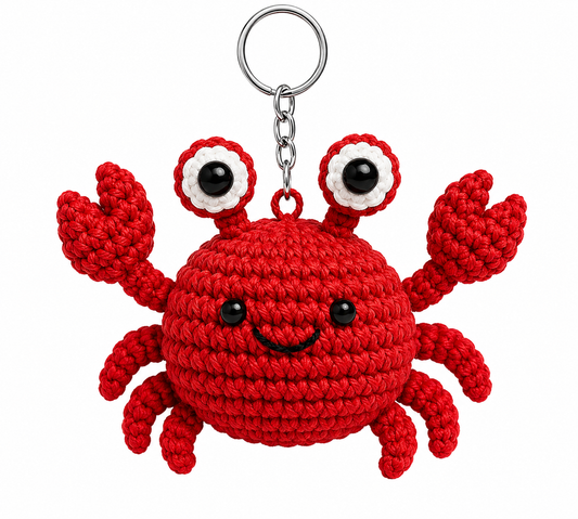 Porte-clés Crabe au Crochet | Collection Les Amis de l'Océan