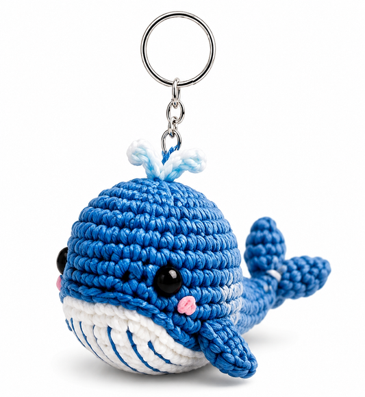 Porte-clés baleine au Crochet | Collection Les Amis de l'Océan