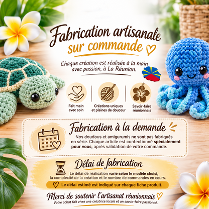 Porte-clés Dauphin au Crochet  | Collection Les Amis de l'Océan