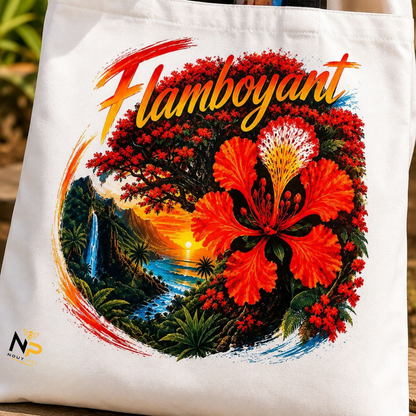 Tote Bag Nout Péi – Édition Flamboyant