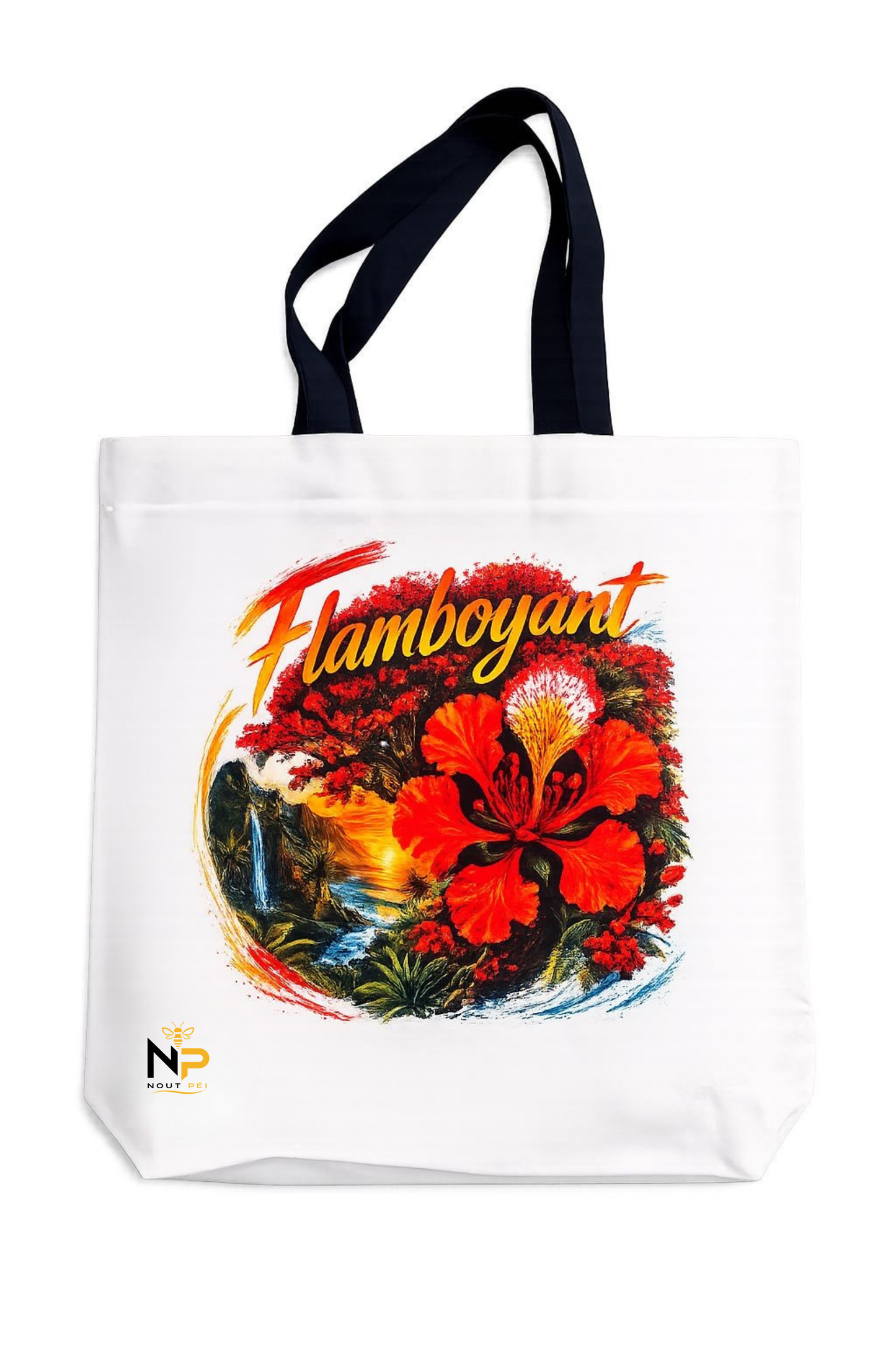 Tote Bag Nout Péi – Édition Flamboyant