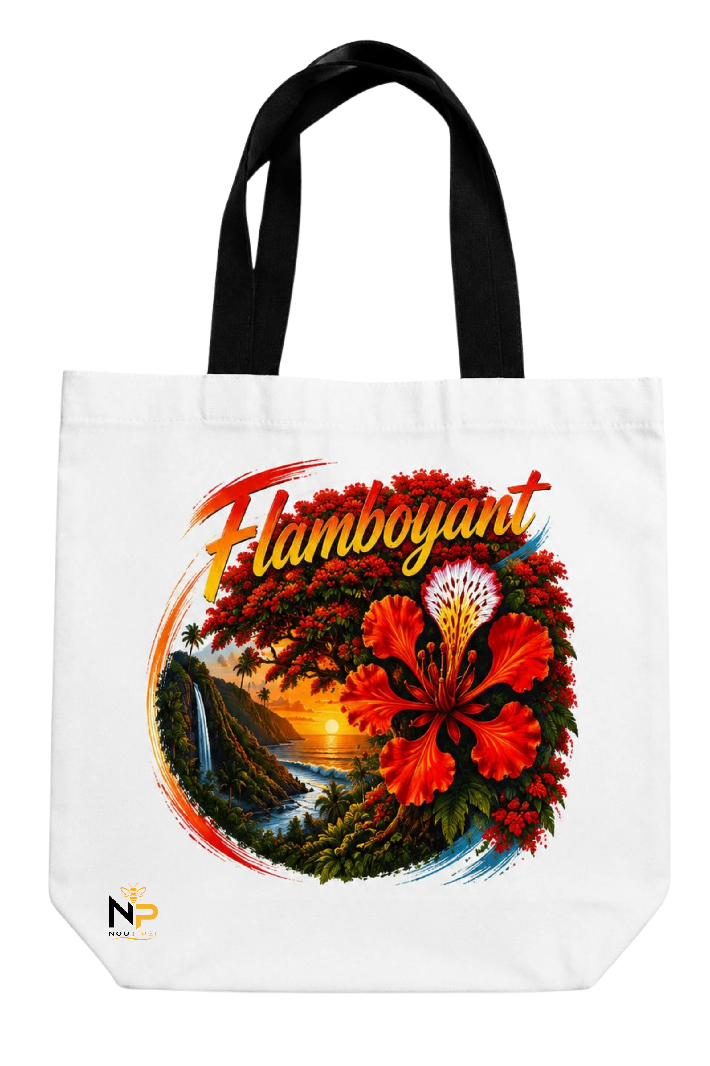 Tote Bag Nout Péi – Édition Flamboyant