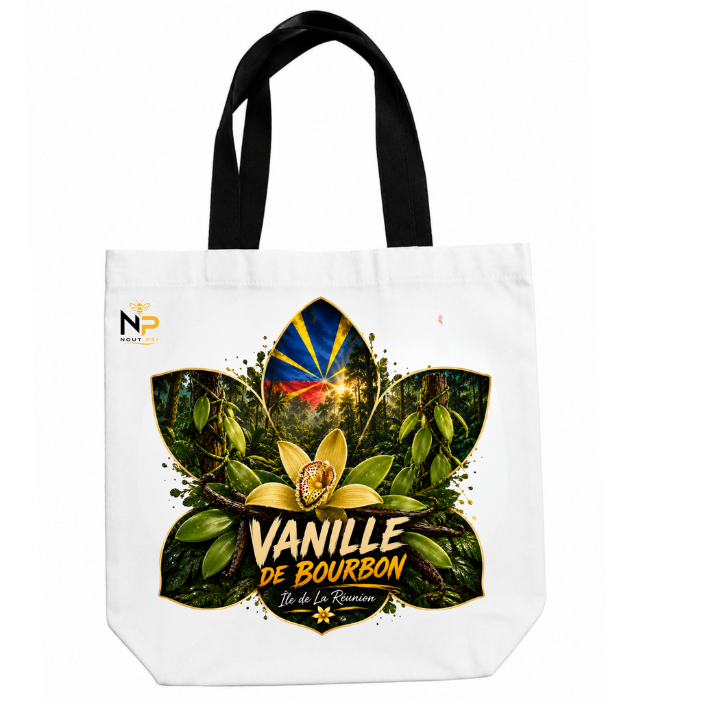 Tote Bag Nout Péi – Édition Vanille de Bourbon