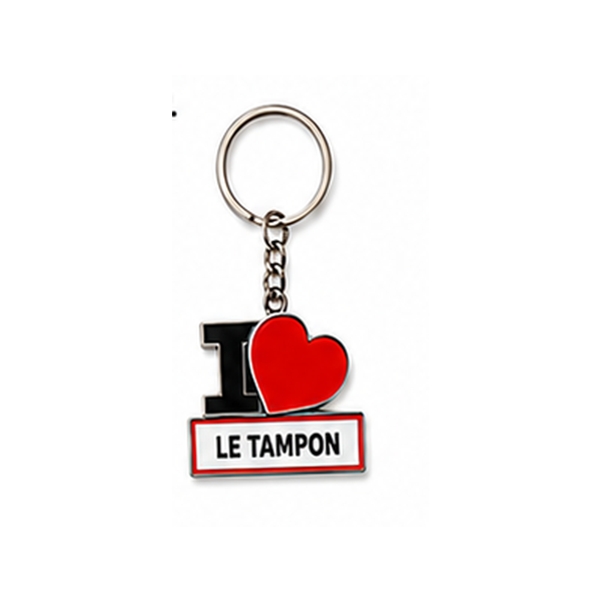 Porte-clé I LOVE La Réunion – Ville au choix / Nout Pei