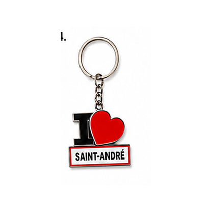 Porte-clé I LOVE La Réunion – Ville au choix / Nout Pei