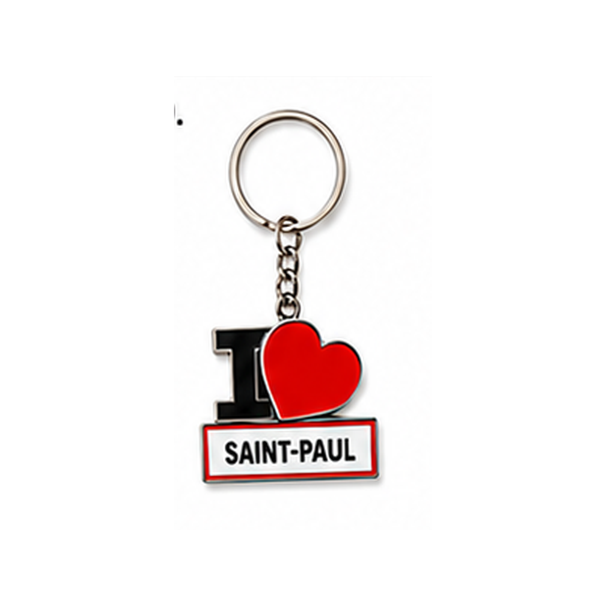 Porte-clé I LOVE La Réunion – Ville au choix / Nout Pei