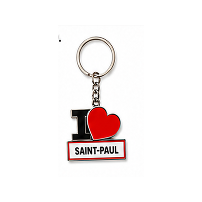 Porte-clé I LOVE La Réunion – Ville au choix / Nout Pei