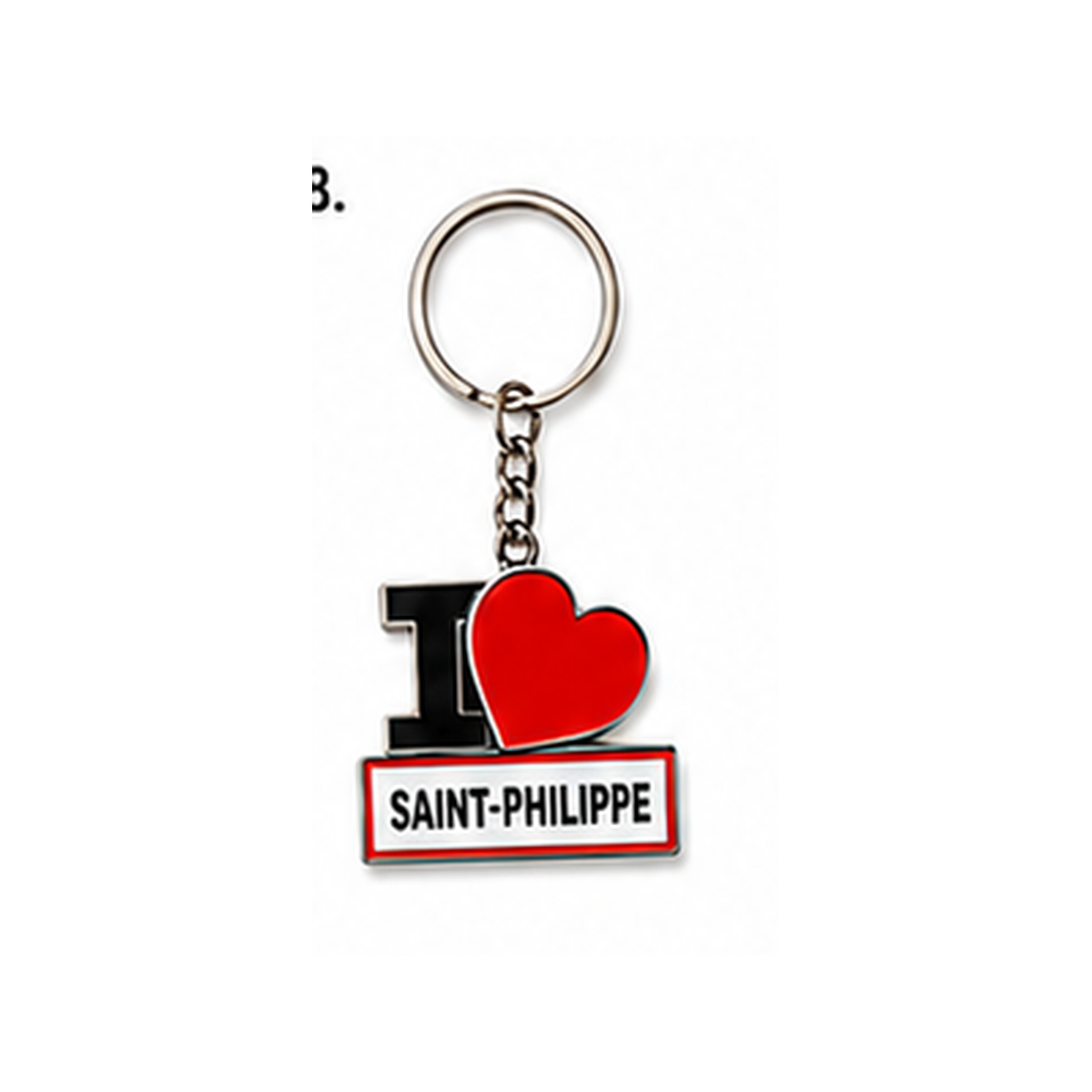 Porte-clé I LOVE La Réunion – Ville au choix / Nout Pei