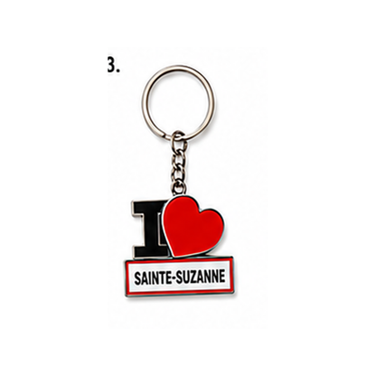 Porte-clé I LOVE La Réunion – Ville au choix / Nout Pei