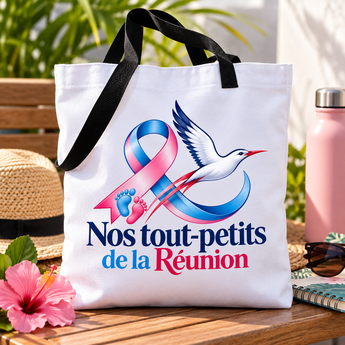 Sac tote bag solidaire – Nos Tout-Petits de La Réunion