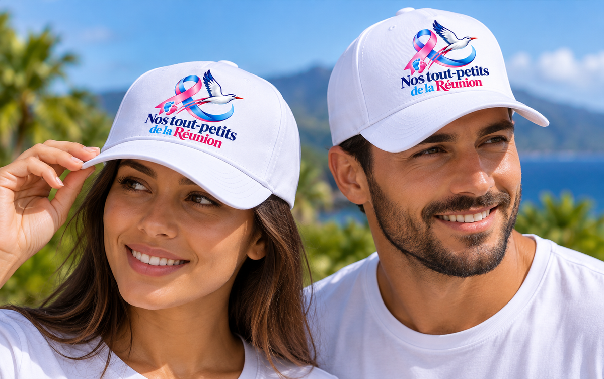 Casquette blanche solidaire – Nos tout-petits de La Réunion