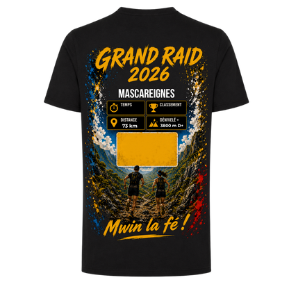 T-shirt Premium Personnalisé Mascareignes 2026 – Grand Raid Réunion | Nout Péi