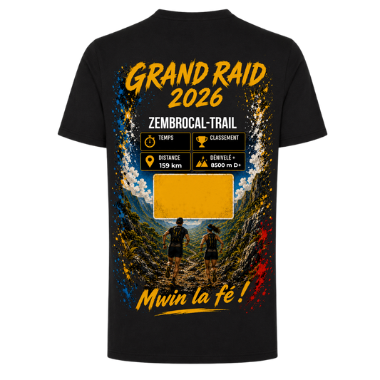 T-shirt Premium Personnalisé Zembrocal Trail 2026 – Grand Raid Réunion | Nout Péi