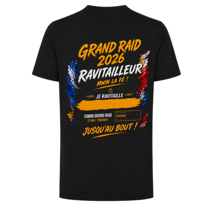 T-shirt Ravitailleur Grand Raid 2026 Somin Grand Raid  personnalisé | Nout Péi