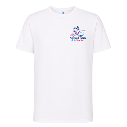 T-shirt blanc– Nos Tout-Petits de La Réunion – 100 % Coton