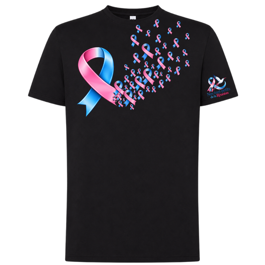 T-shirt noir – L'Envol des Rubans Rose & Bleu | Nos Tout Petits