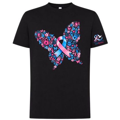 T-shirt noir – Empreintes d'Amour | Ruban Rose & Bleu