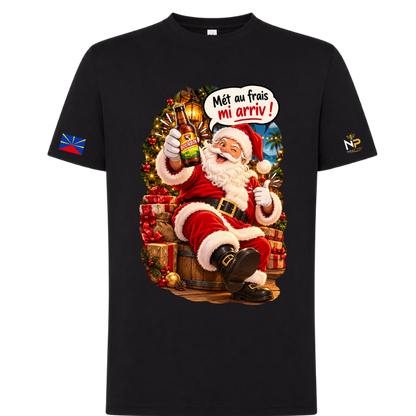 T-shirt Noël – « Mét au frais, mi arriv ! »  | Nout Péi