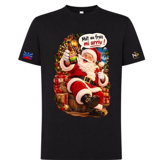 T-shirt Noël – « Mét au frais, mi arriv ! »  | Nout Péi