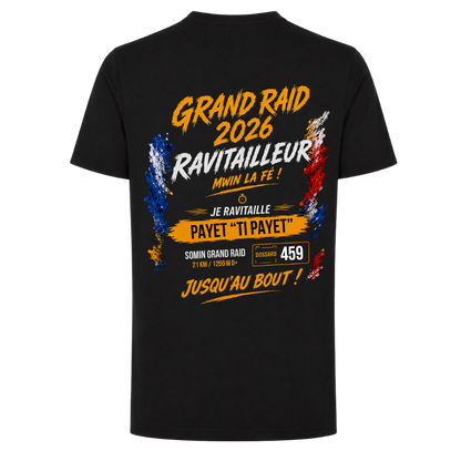 T-shirt Ravitailleur Grand Raid 2026 Somin Grand Raid  personnalisé | Nout Péi