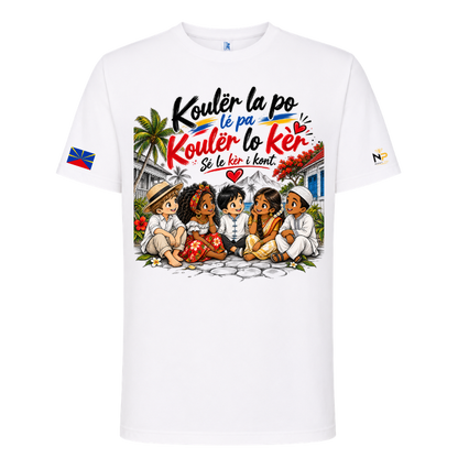 T-shirt Koulër la po lé pa koulër lo kèr – Kozman Péi| Nout Péi