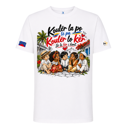 T-shirt Koulër la po lé pa koulër lo kèr – Kozman Péi| Nout Péi