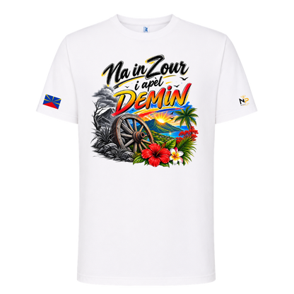 T-shirt Na in zour i apèl demin – Kozman Péi| Nout Péi
