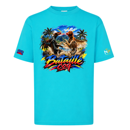 T-shirt Enfant Bataille Coq La Réunion | Nout Péi