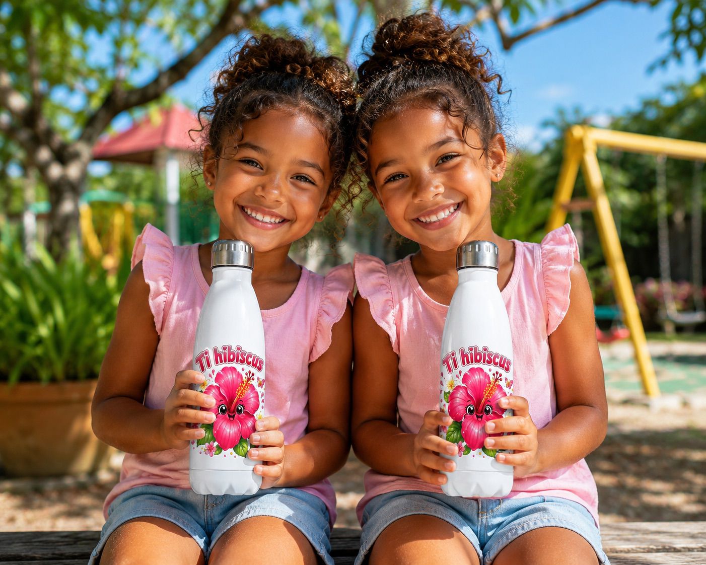 Gourde enfant isotherme Ti hibiscus 500 ml | Nout Péi